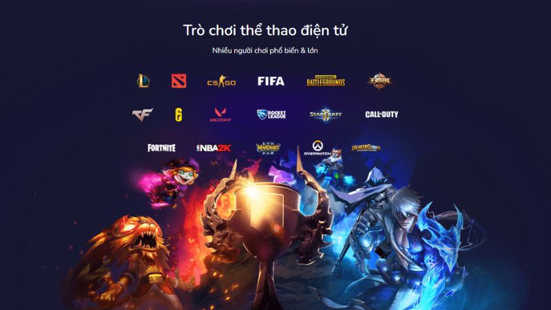 Danh sách tựa game Esports hấp dẫn tại BK8