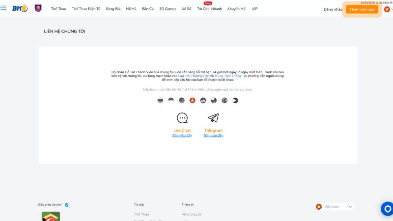 Ngôn ngữ hỗ trợ